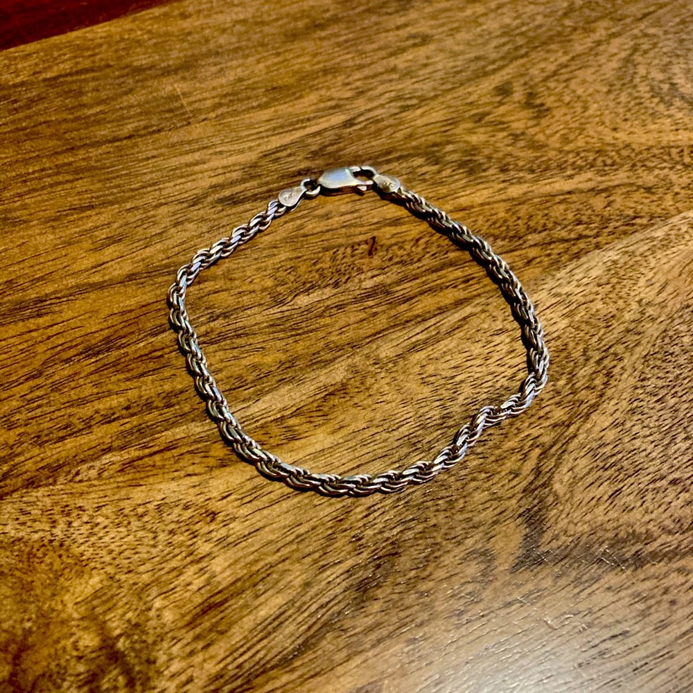 Twirl linked Italian Sterling Silver Bracelet